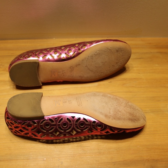 Coach metallic pink flats - would fit size 10 - Picture 4 of 12